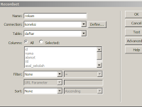 Menampilkan Isi Tabel Database MySQL Dengan Dreamweaver