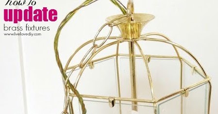 How To Update a Brass Light Fixture with Spray Paint - In My Own Style
