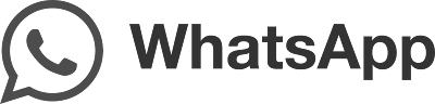 Black and White Whatsapp Logo with Horizontal Tag Line