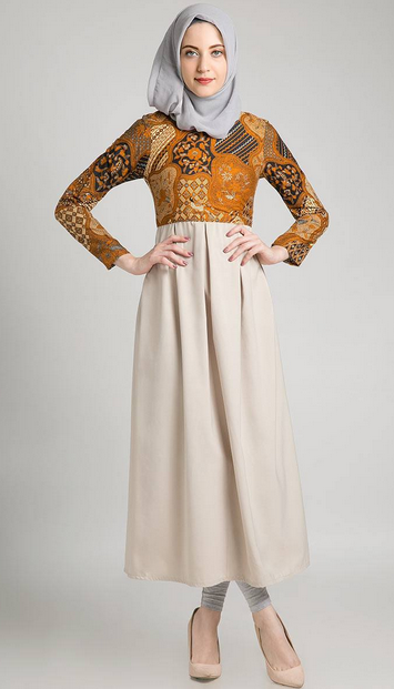 Trend baju dress batik muslim