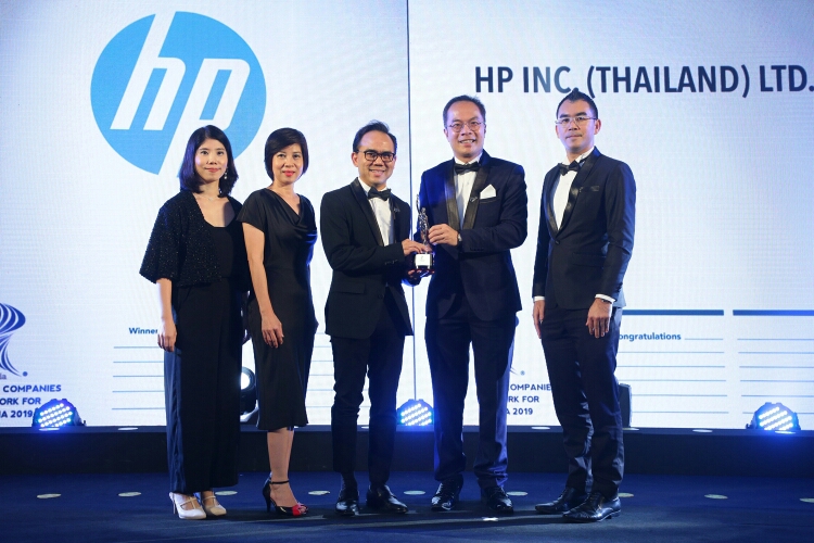 HP Thailand Receives “Best Companies to Work for in Asia 2019” Award