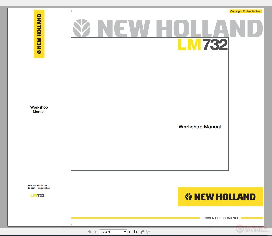 NEW HOLLAND Machine Service Manuals DVD Full Download