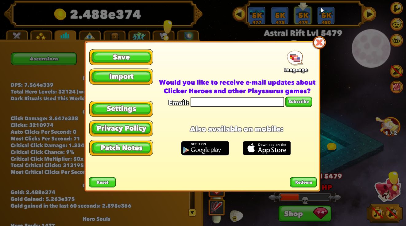 Clicker Heroes おすすめの効率計算サイトとその使い方 Okuhira06