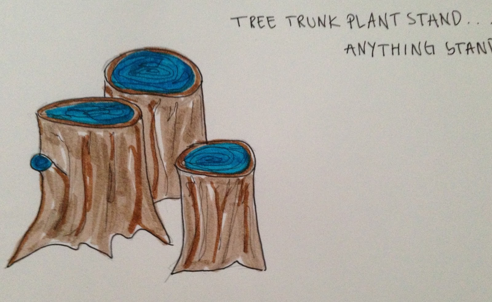 Do It Yourself With Janet: Tree Trunk Plant Stand, Anything Stand