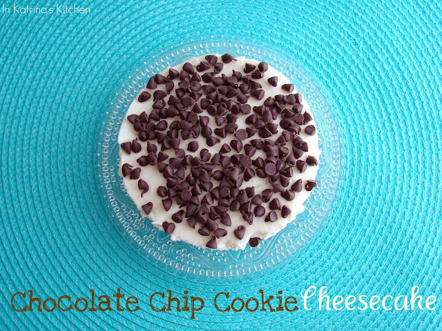 Chocolate Chip Cookie Dough Cheesecake #recipe from @katrinaskitchen