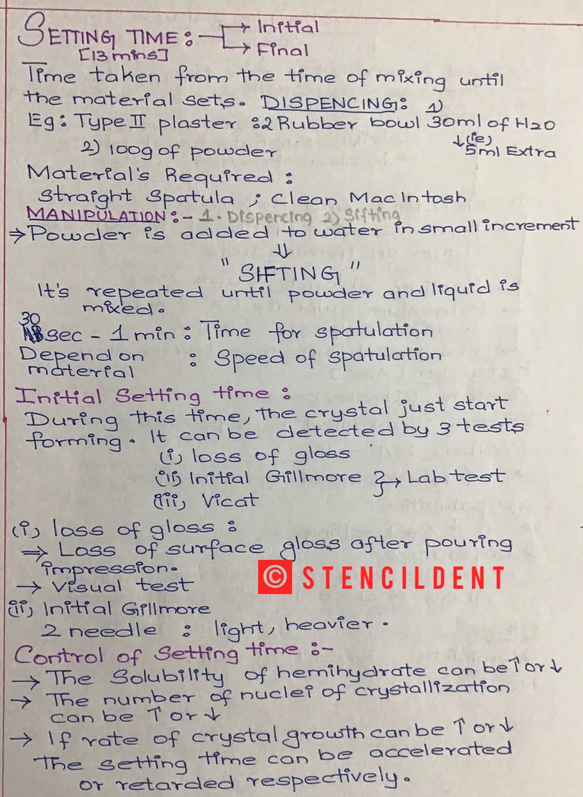 gypsum products dental materials