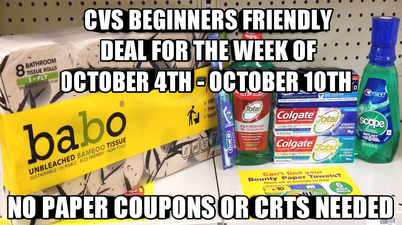 CVS BEGINNER FRIENDLY DEALS NO PAPER COUPONS OR CRT NEEDED