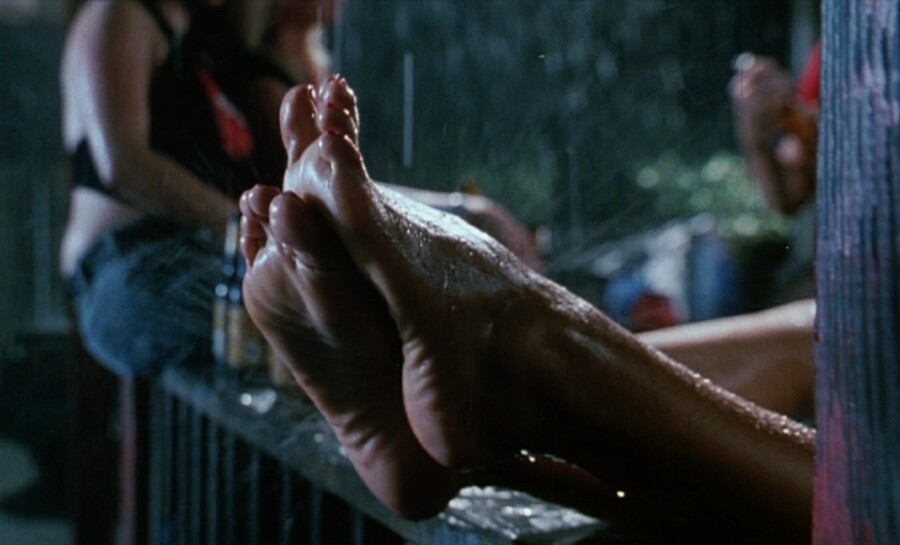 Here are Arlene's wet feet in the rain. 