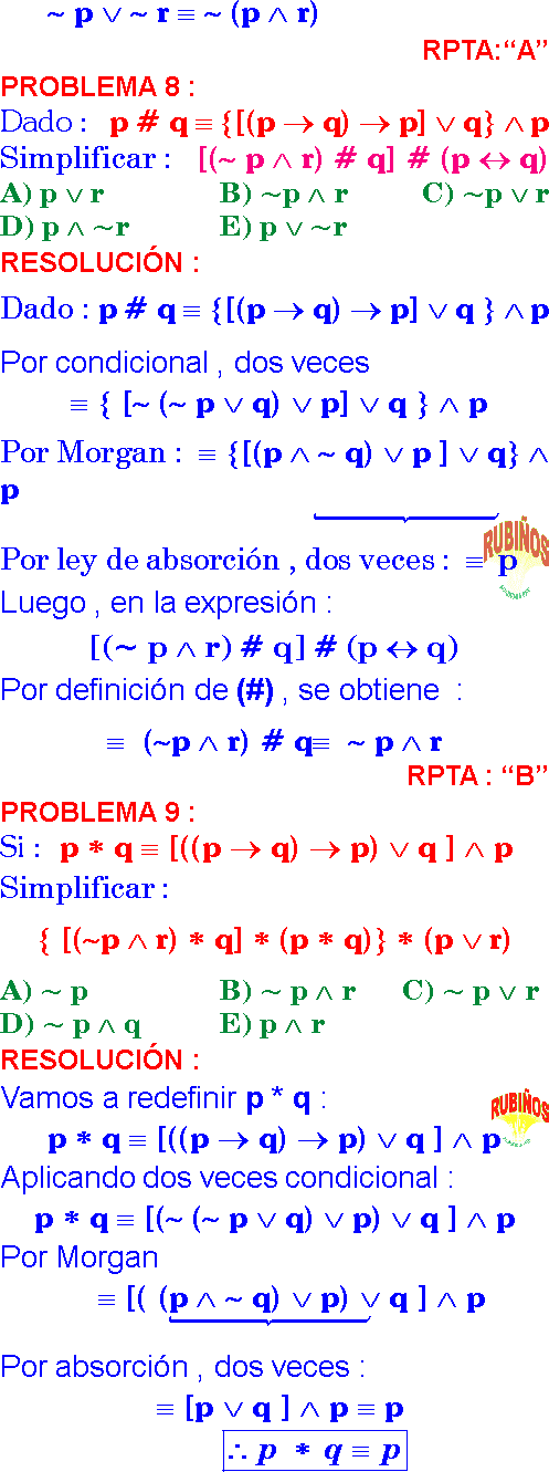 Leyes De Algebra Proposicional Problemas Resueltos De Logica Matematica Proposicional Pdf