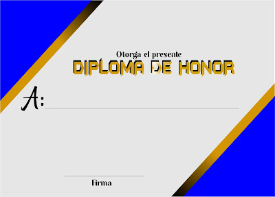 Diploma de honor elegante