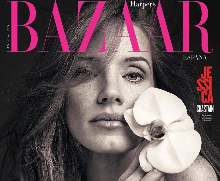Jessica Chastain is glam for Harper's Bazaar Spain January 2021