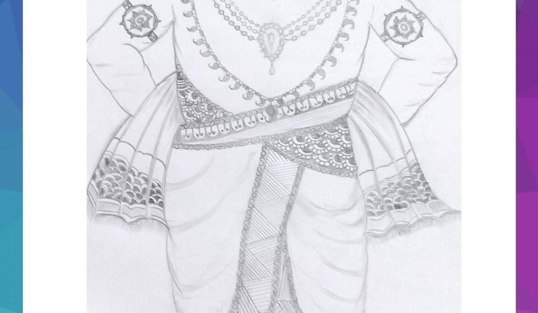 lord Shri Vitthal bhagwan  Portraiture drawing Human figure sketches Art drawings  sketches simple
