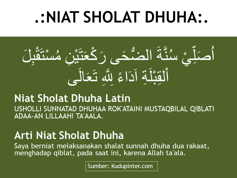 Tata cara sholat dhuha