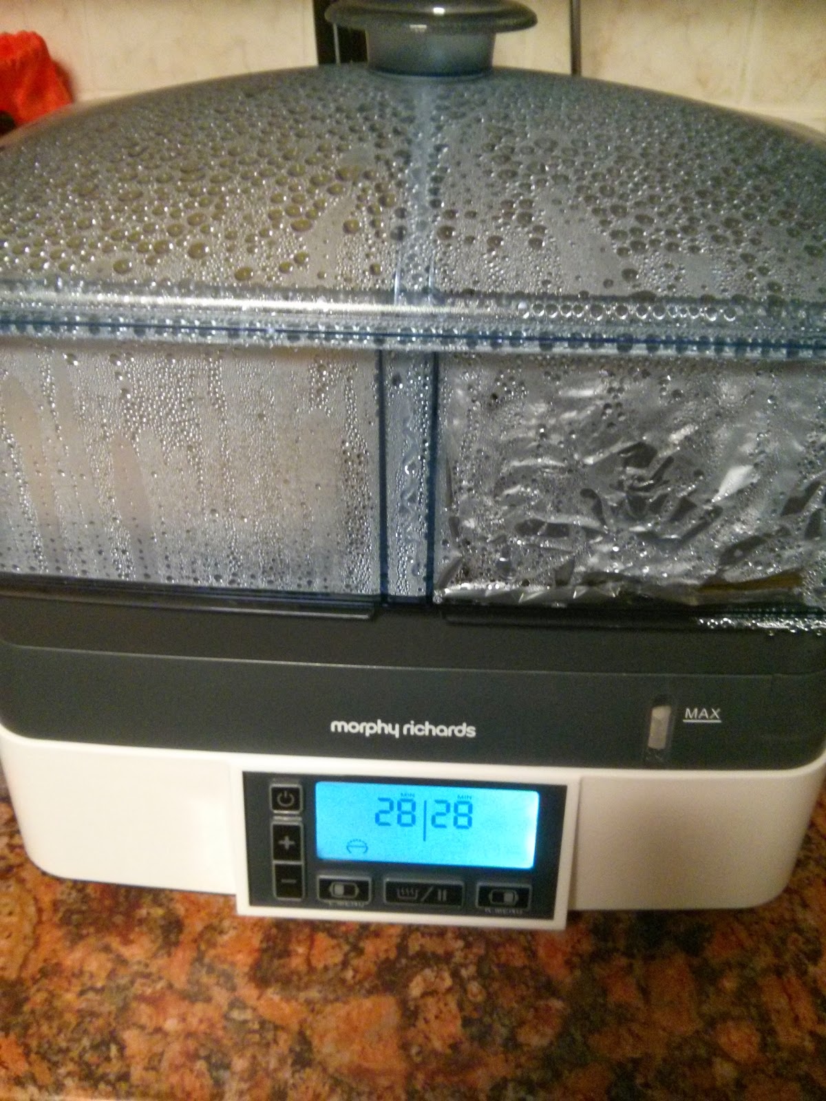 The Morphy Richards Compact Intellisteam Food Steamer in action