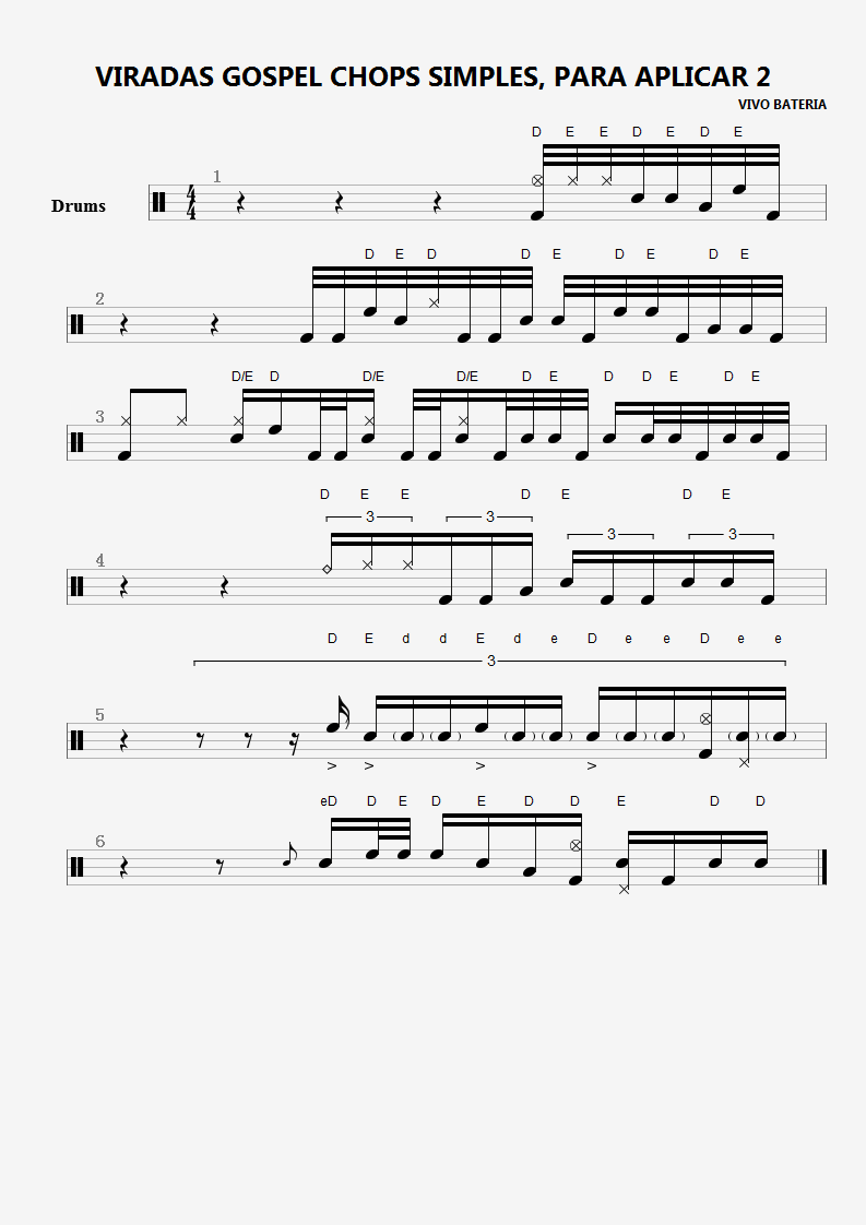 VIRADAS GOSPEL CHOPS SIMPLES, PARA APLICAR 2