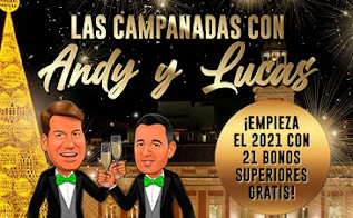 Campanadas 2021 sportium con Andy y Lucas 21 bonos gratis Campanadas 2021 sportium con Andy y Lucas 21 bonos gratis