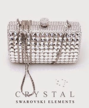 Swarovski Crystal Elements 393 Silver Evening Handbag
