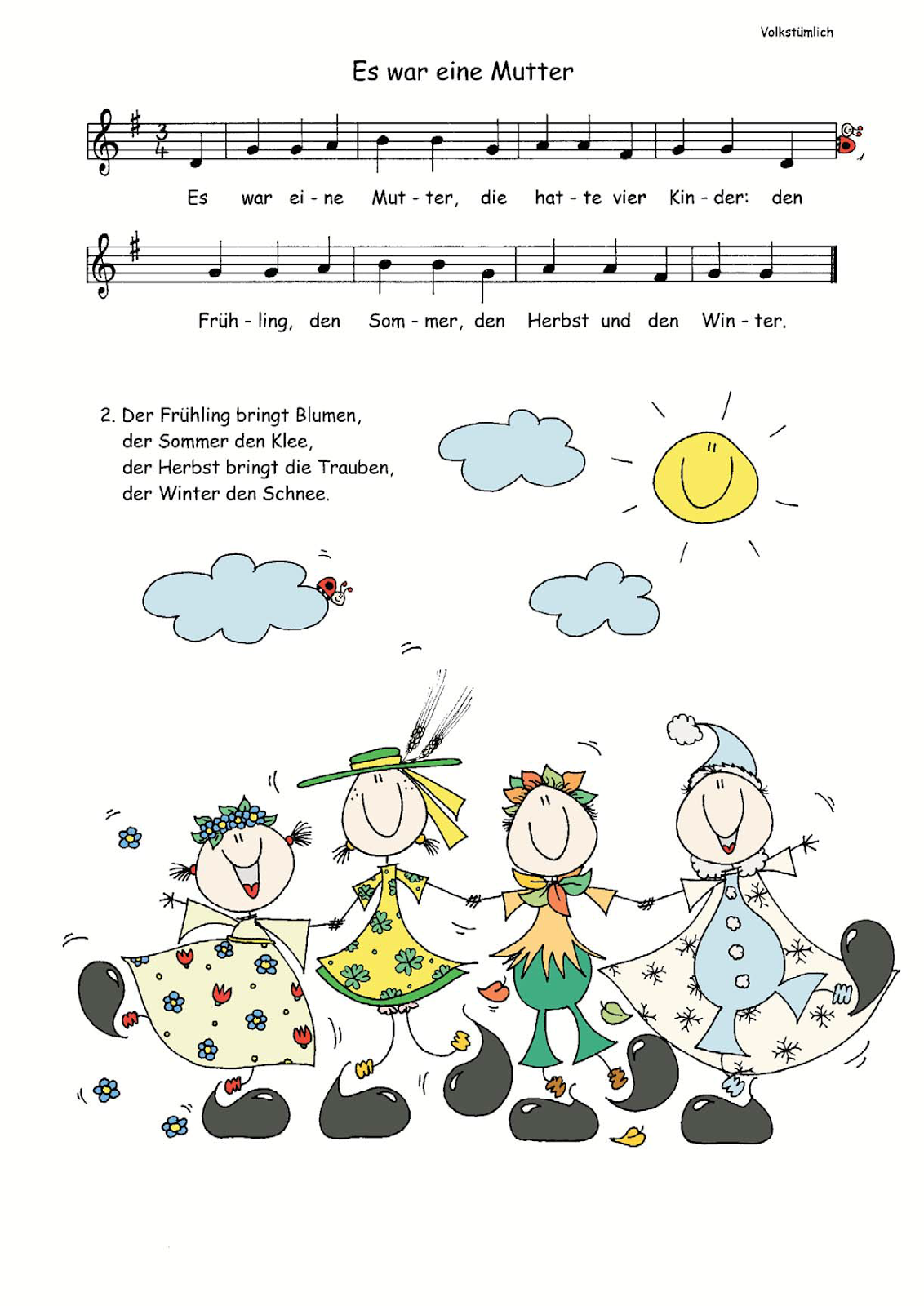 Liedtext Es War Eine Mutter El blog de primero: Es war eine Mutter (Lied)