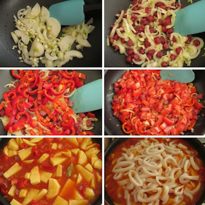 Рагу с кальмарами по-португальски