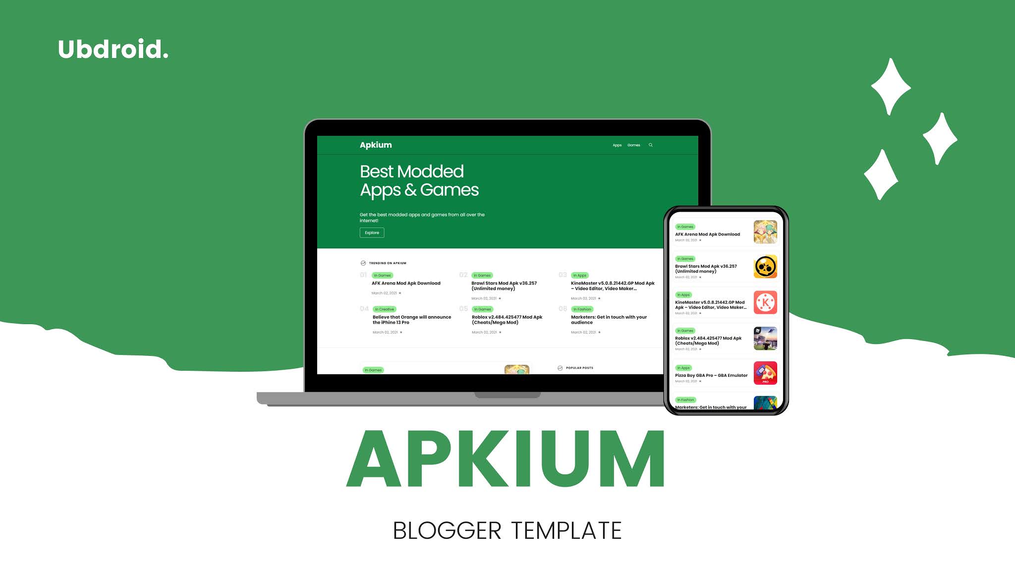 Apkium Responsive Blogger Template