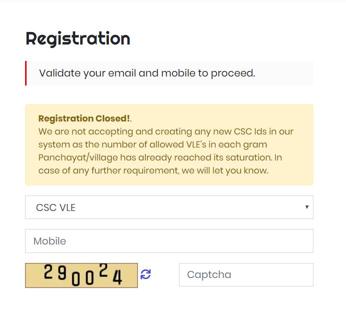 New CSC Registration 2020 Apply online ( Self help Group Code, RDD