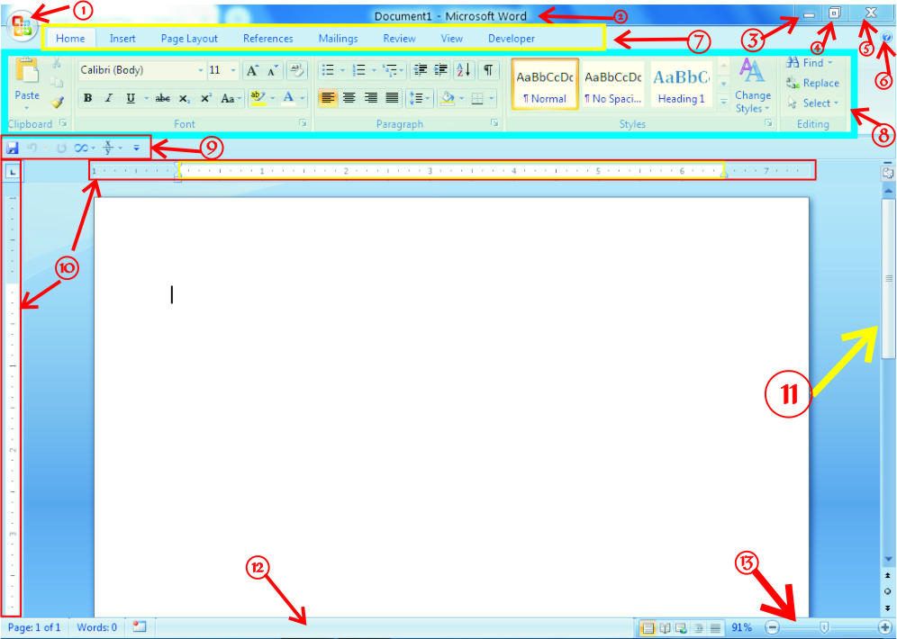 How to Use Ms (Microsoft) Office Word 2007 Hindi Notes
