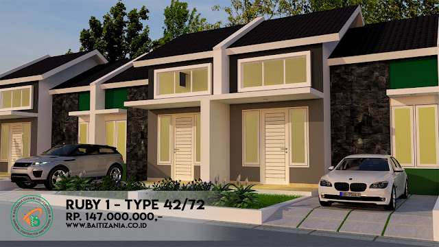 Paket Bangun Rumah Minimalis 1 Lantai Ruby 1 Type 42 Tanah 72