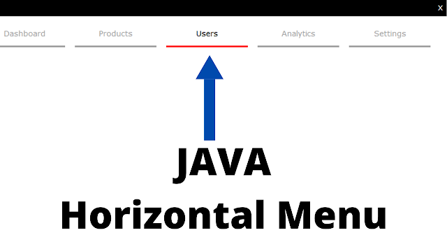 Java - Horizontal Menu Design