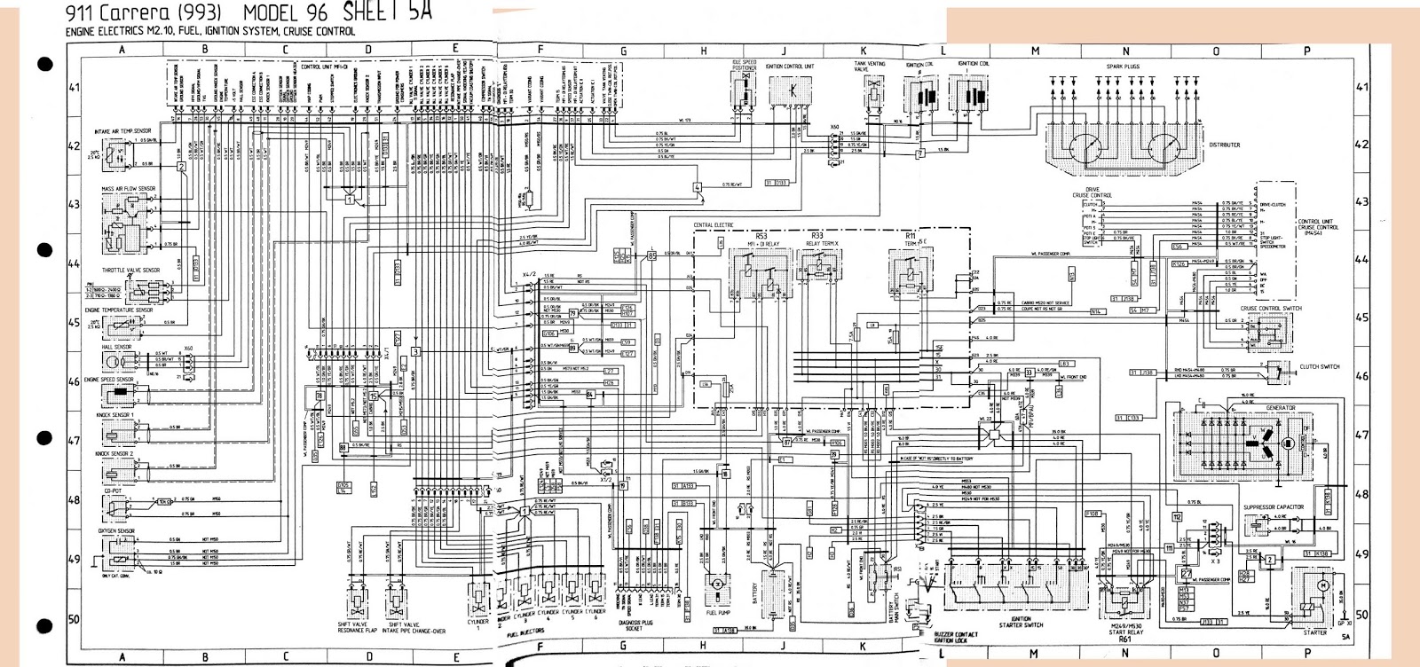 Andy's Porsche 993 Service & Repair : 1996 Engine Wiring Diagrams