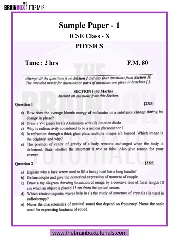 class 10 physics assignment