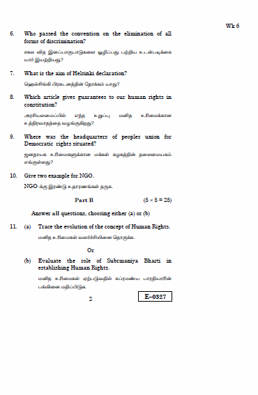 Alagappa University B.A.History Elective : HUMAN RIGHTS APRIL 2019 ...