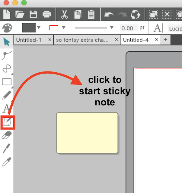 silhouette studio features, new features silhouette studio v4, sticky notes tool silhouette studio