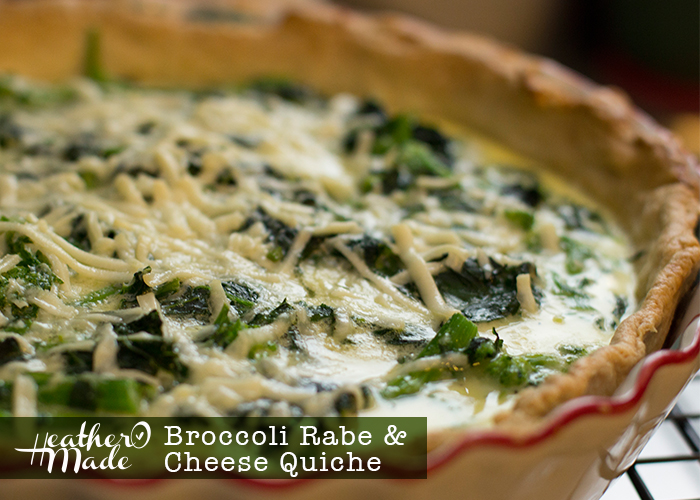 Heather O Made Broccoli Rabe & Cheese Quiche