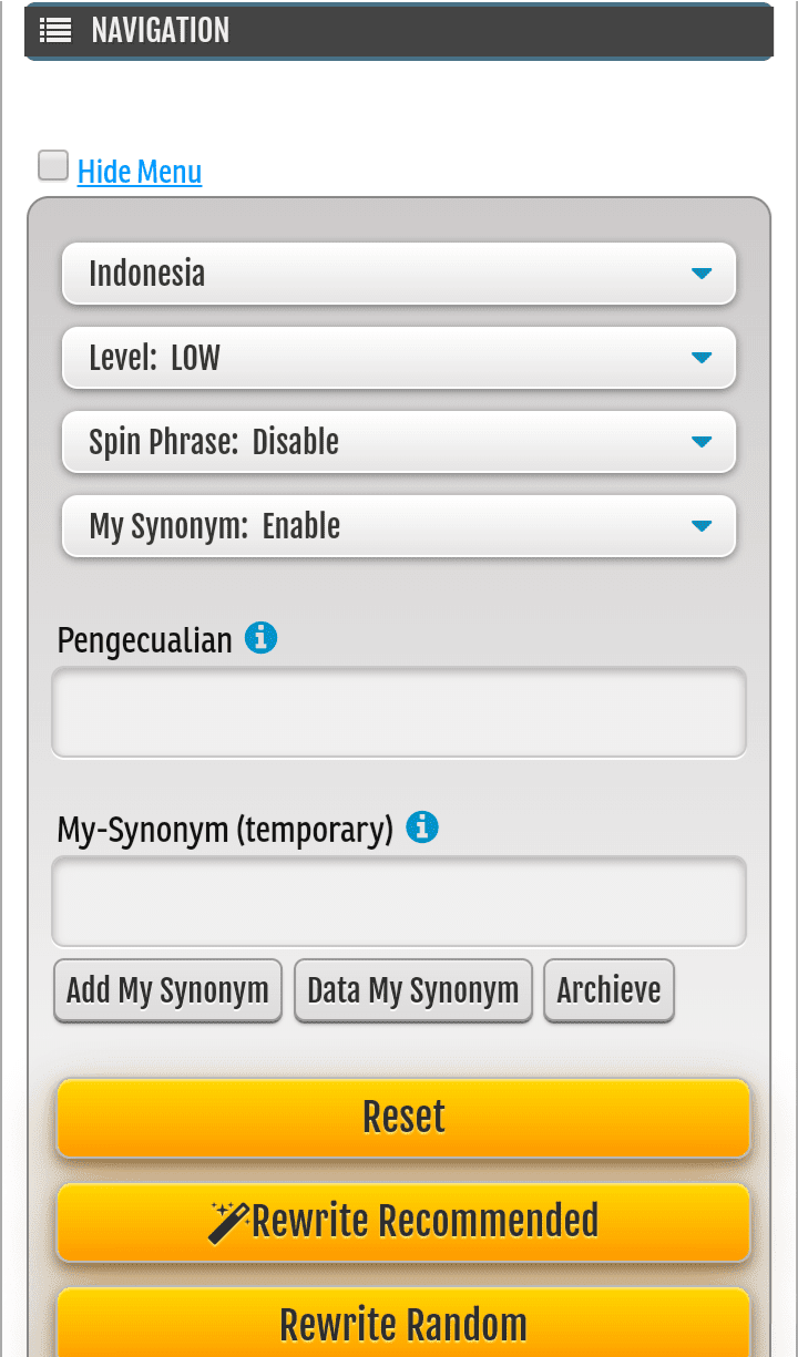 Spinner artikel premium online Member area spinner