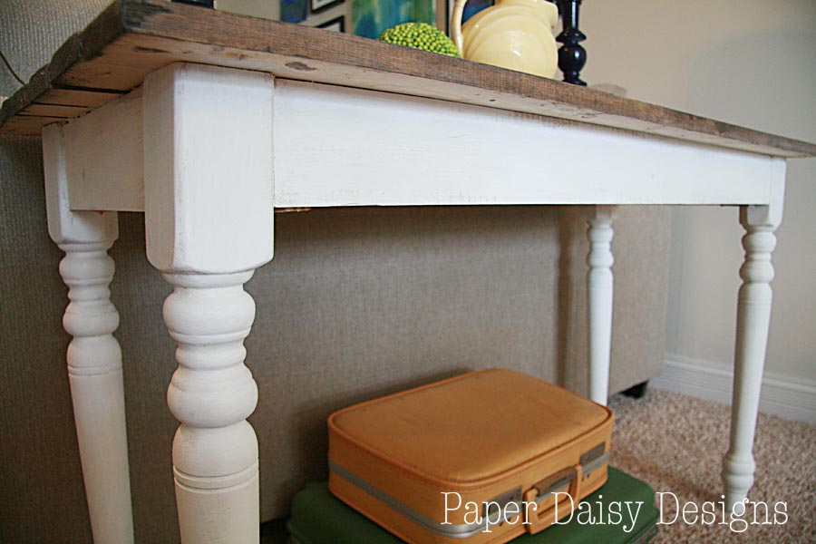 Build a Sofa table/paperdaisydesign.com