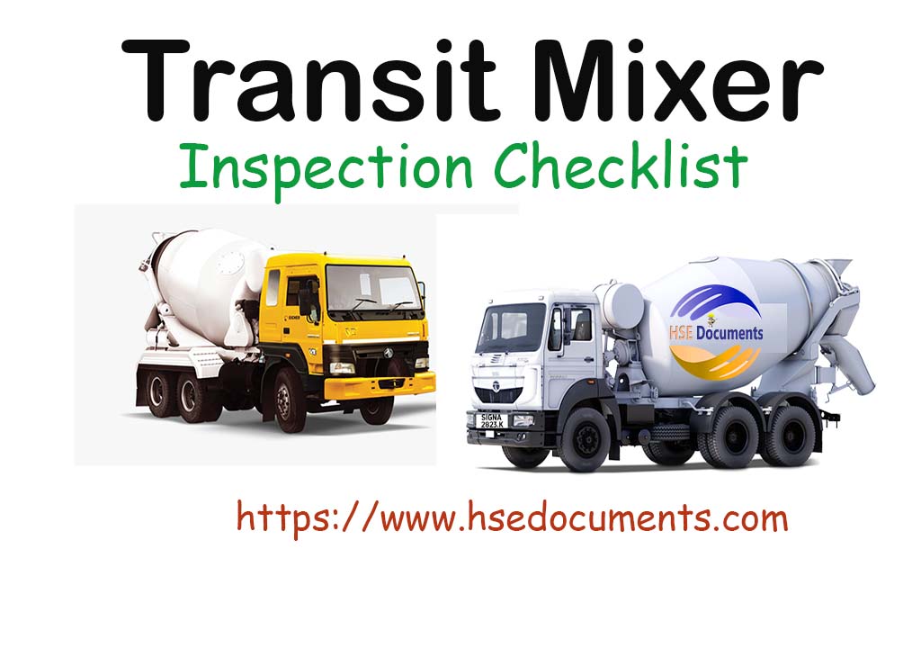 Transit Mixer Inspection Checklist HSE Documents