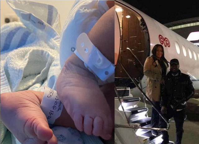 Nigerian footballer, Victor Moses welcomes a baby boy with his wife Josephine (Photos)