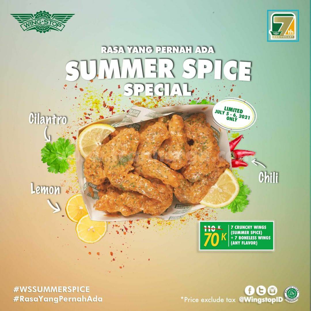 Wingstop Promo Paket Summer Spice Special only 70K scanharga