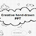 Creative cartoon pencil hand drawn PPT template