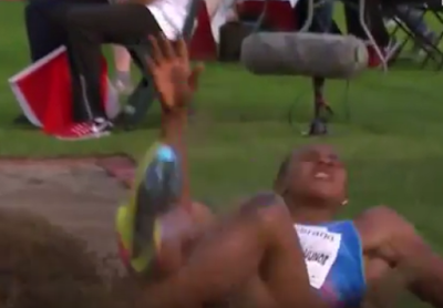 e Video: Nigerian athlete, Blessing Okagbare loses her wig during long jump in Oslo