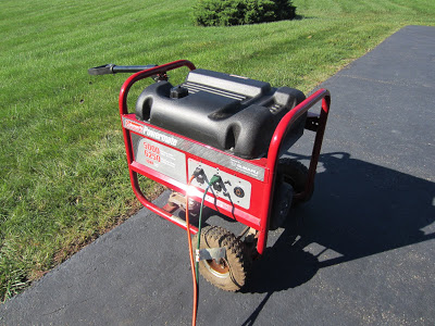 Generator in driveway - things I don't love about fall