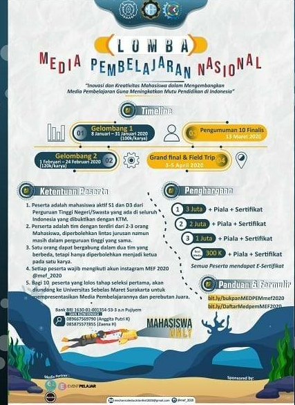 Lomba Media Pembelajaran Nasional 2020 di UNS
Lomba Media Pembelajaran Nasional 2020 di UNS