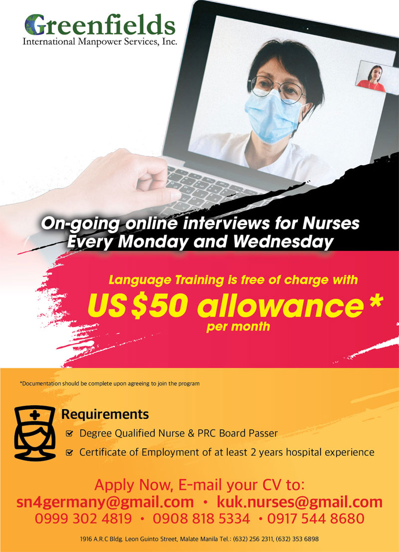 Greenfields International hiring staff nurses for Germany ...