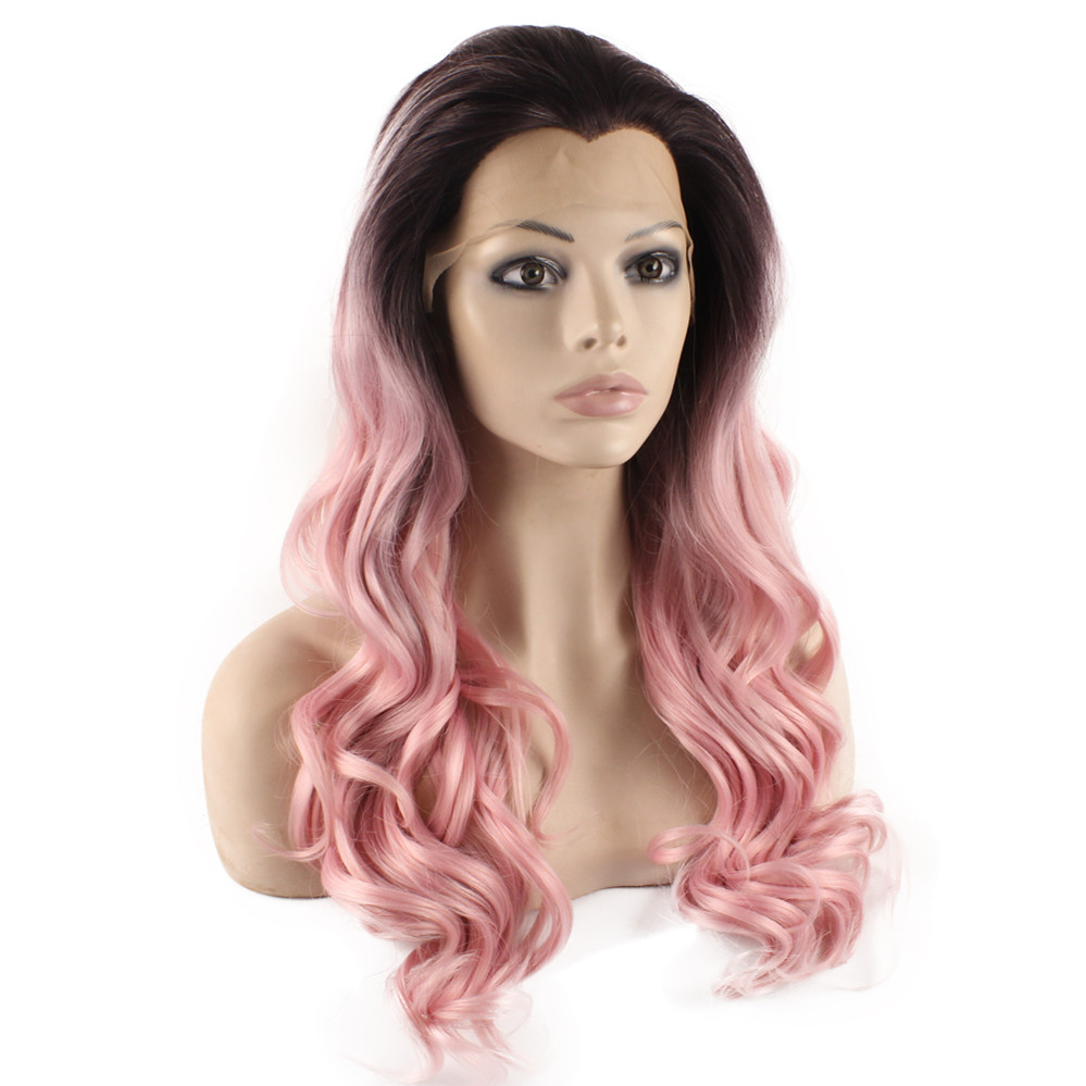 Welcome to iwonawig.: Long Wavy Brown and Pink Ombre Wig