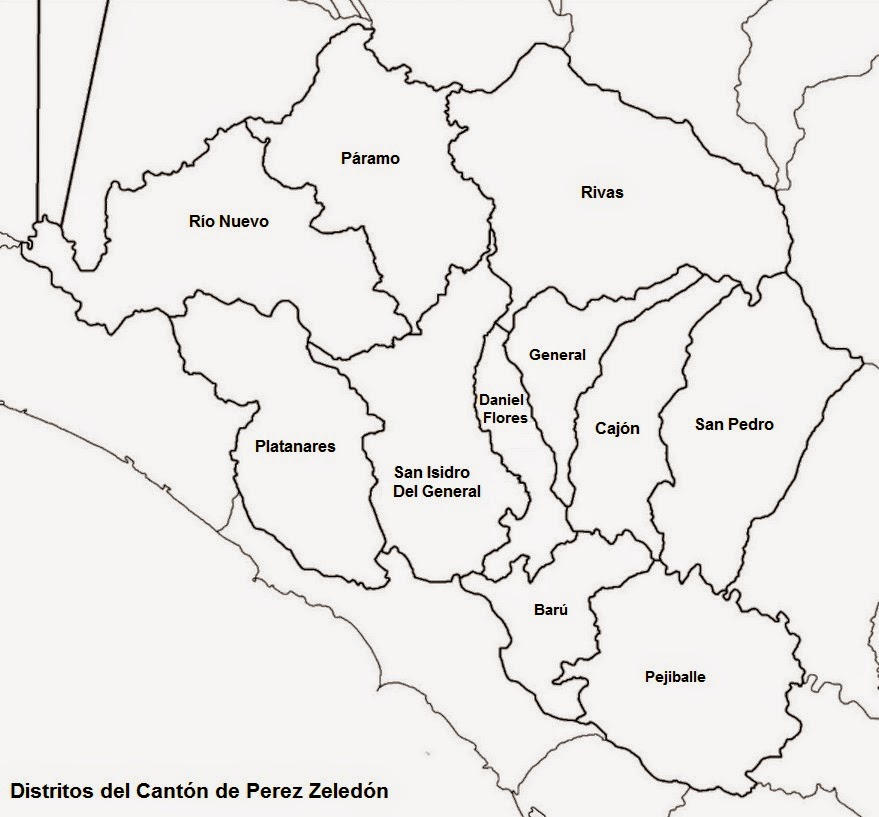 MAPAS DE Perez Zeledon. Canton N° 19 de San Jose