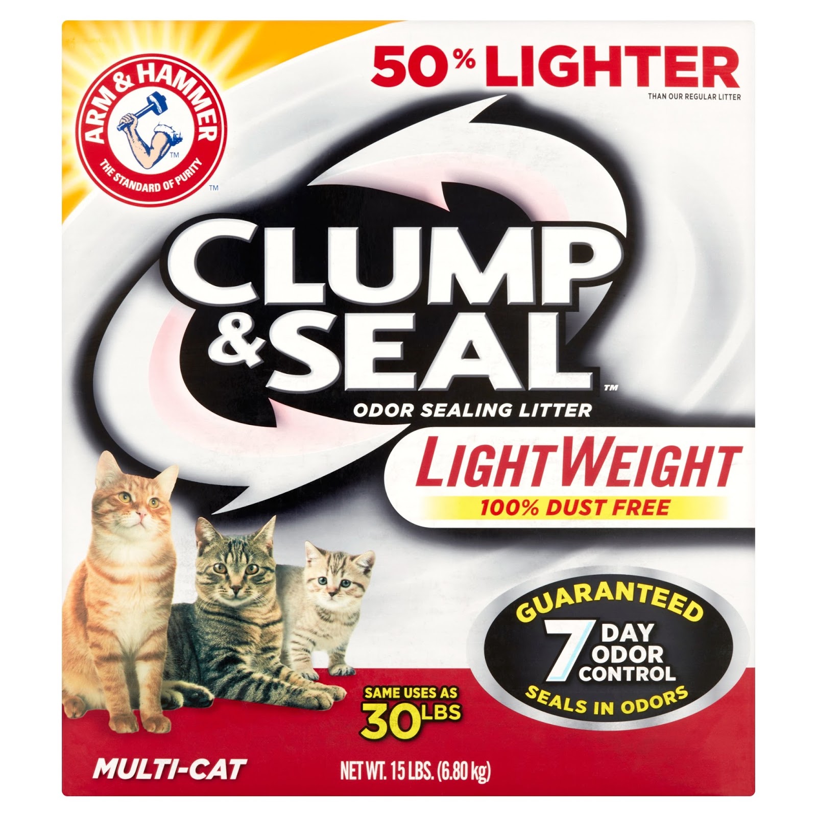 Best Cats Litter Clump & Seal Light Weight 15 lb Complete OdorFree