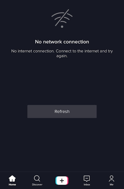 No network connection error on TikTok