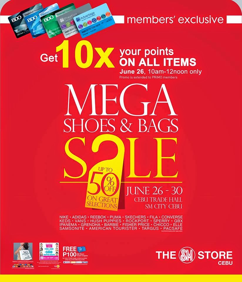Manila Shopper: Mega Shoes & Bags SALE at SM Cebu: June 2014