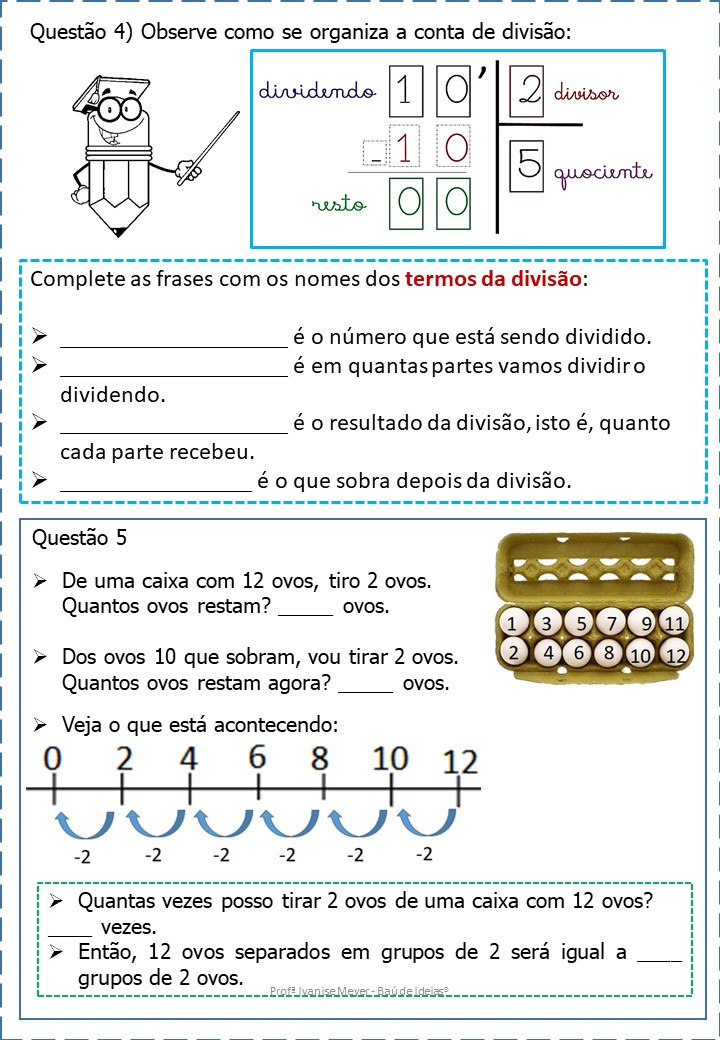 Tabuada de Dividir Para Imprimir Com Resultados: Passatempo Com Contas de  Divisão Matemática. Atividade Pedagógica Grátis.