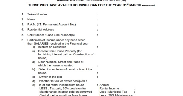 Income Tax Rebate For Housing Loan